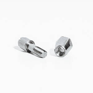Schlitzschraube und Mutter M2,5 aus Edelstahl 1.4305